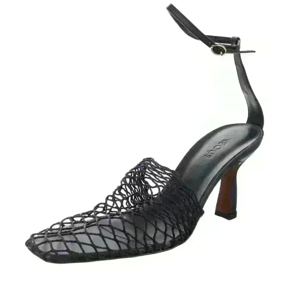 NEOUS Leather & Mesh Sandals